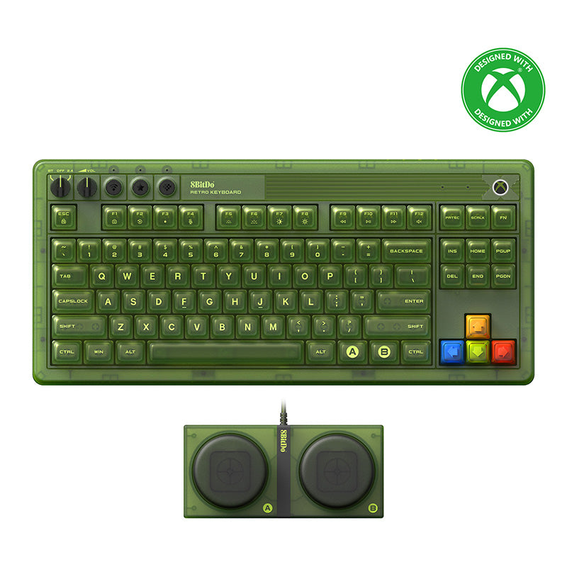8BitDo Retro 87 Mechanical Keyboard - Xbox Edition for Smooth Gameplay