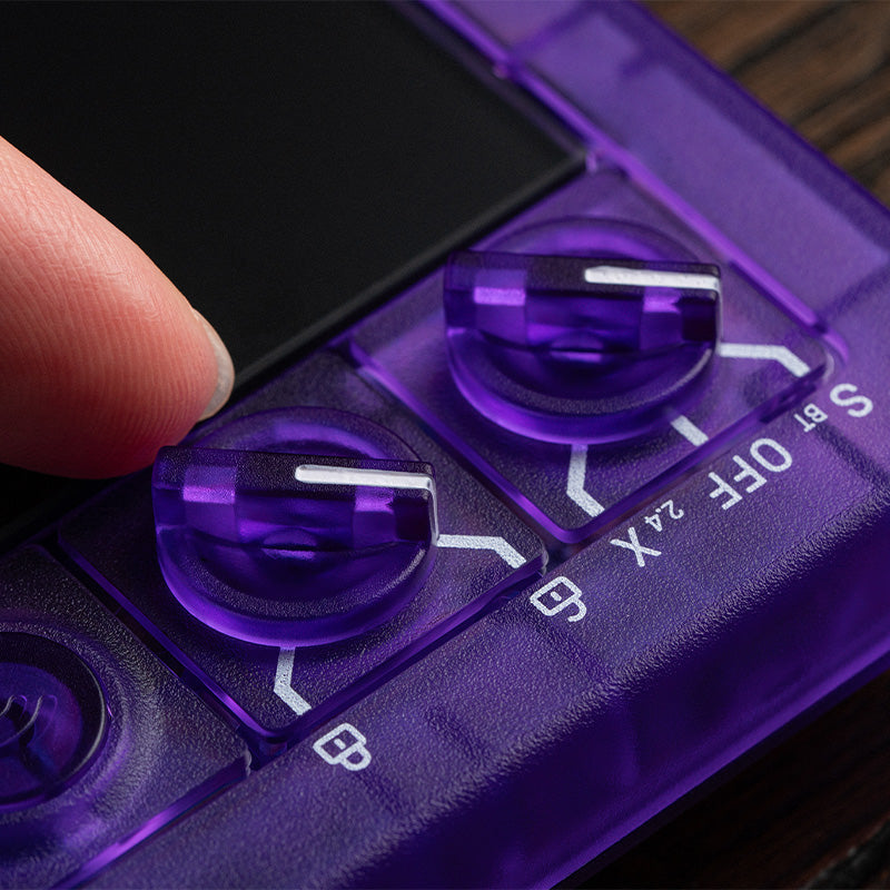 8BitDo Arcade Controller - Transparent Purple Signature Edition for Smooth Gameplay