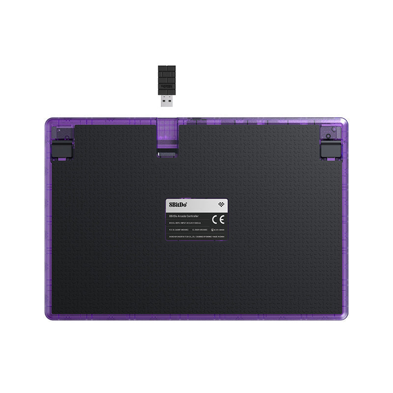 8BitDo Arcade Controller - Transparent Purple Signature Edition for Smooth Gameplay