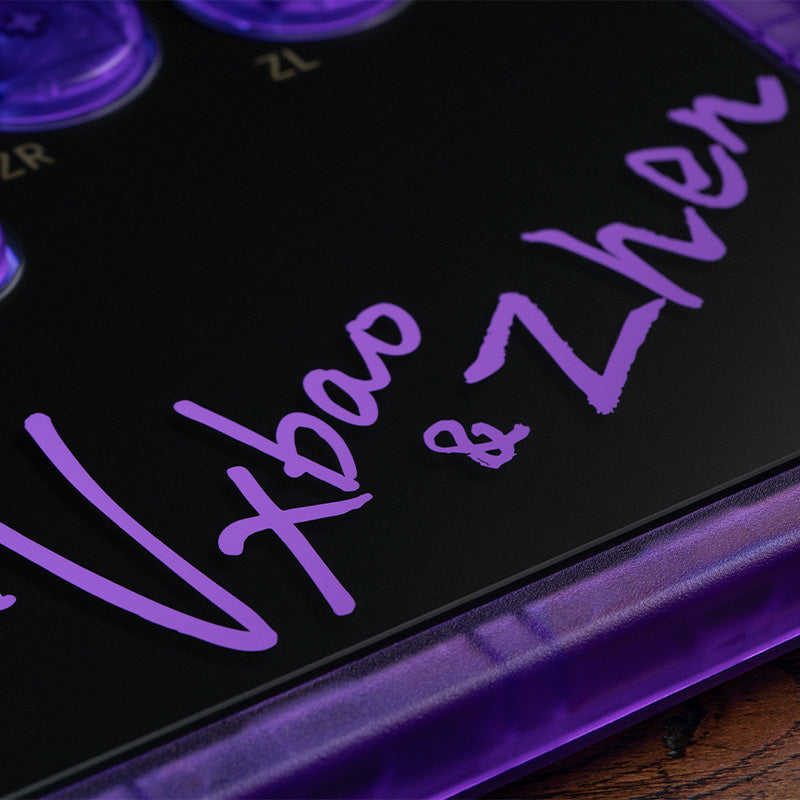 8BitDo Arcade Controller - Transparent Purple Signature Edition for Smooth Gameplay