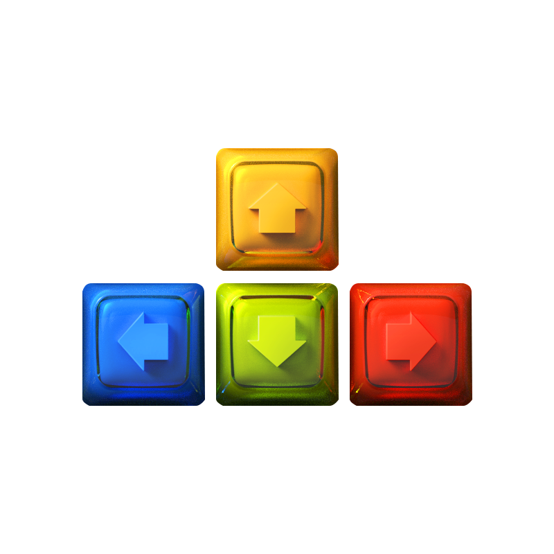 8BitDo Double-Layered Crystal Arrow Keycaps for Smooth Gameplay